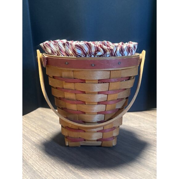 Longaberger 1996 Sweetheart Bouquet Basket With Liner & Plastic Protector 11240 - Picture 1 of 9